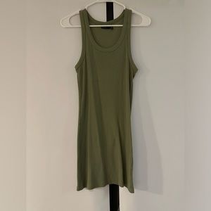 ASOS Green Ribbed Mini Dress
